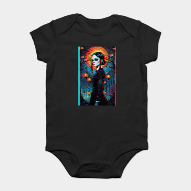 3D Wednesday Addams Baby Bodysuit by Grave Digs